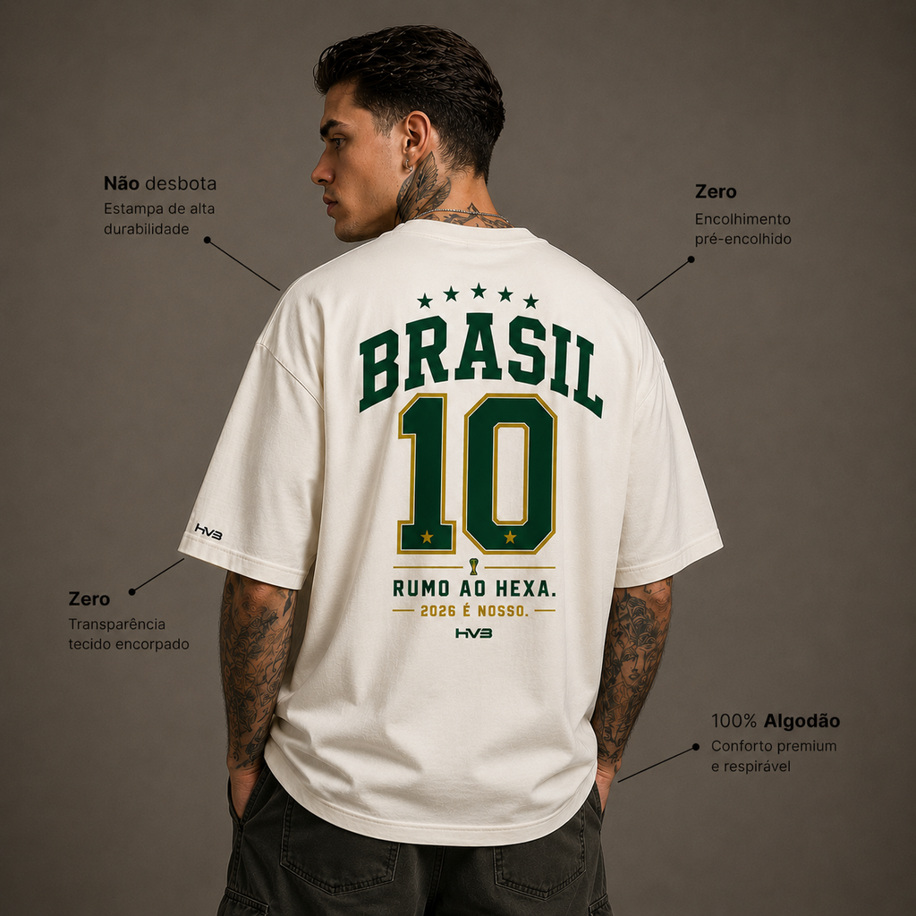 Oversized Rumo ao Hexa Brasil 10