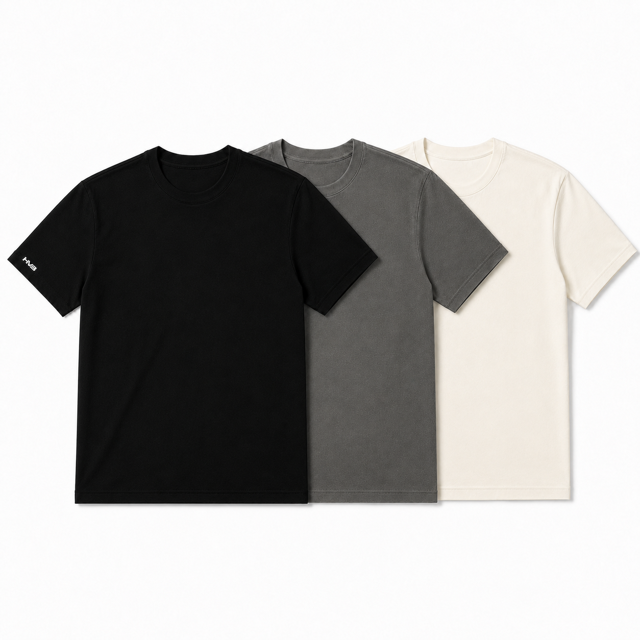Camisetas Basic HVB Lisa - Kit 3