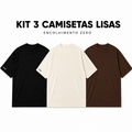 Camisetas Basic HVB Lisa - Kit 3